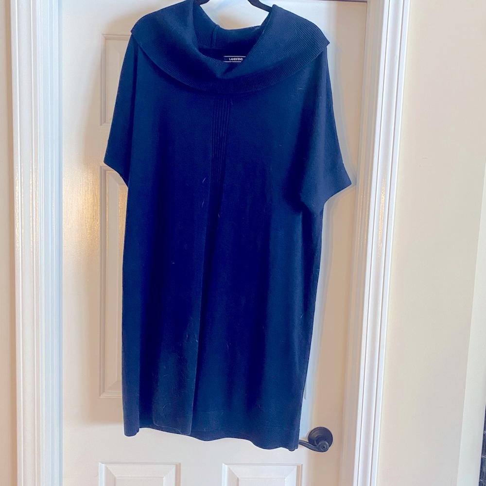 Lands End XL Navy sweater dress